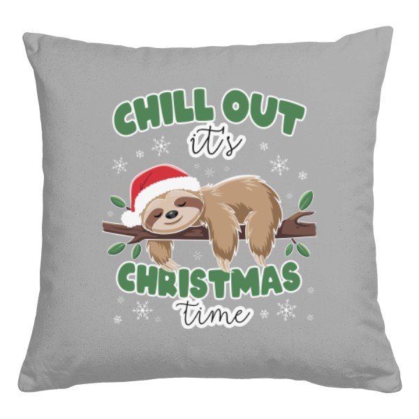 Polštář bavlněný s potiskem Christmas time