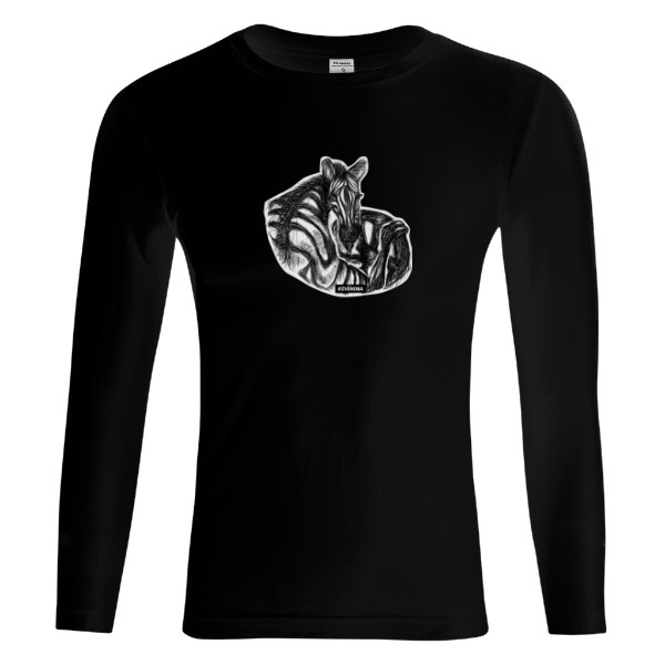 Zebrák na triku s dlouhými rukávy